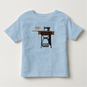 Afbeelding cartoon naaimachine kinder shirts (Voorkant)