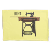 Afbeelding cartoon naaimachine kussensloop (Voorkant)