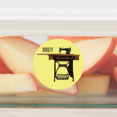 Afbeelding cartoon naaimachine labels (Aangebracht)