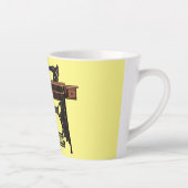 Afbeelding cartoon naaimachine latte mok (Rechts)