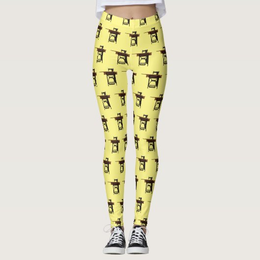 Afbeelding cartoon naaimachine leggings (Voorkant)