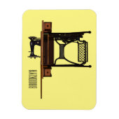 Afbeelding cartoon naaimachine magneet (Verticaal)