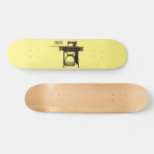 Afbeelding cartoon naaimachine persoonlijk skateboard (Horizontaal)