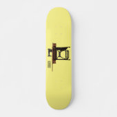 Afbeelding cartoon naaimachine persoonlijk skateboard (Voorkant)