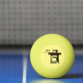 Afbeelding cartoon naaimachine pingpongbal (Net)