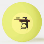 Afbeelding cartoon naaimachine pingpongbal (Achterkant)