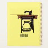 Afbeelding cartoon naaimachine planner (Achterkant)