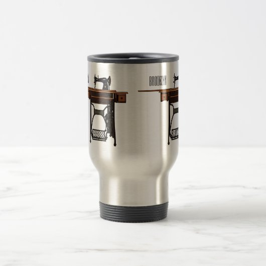 Afbeelding cartoon naaimachine reisbeker (Center)