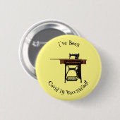 Afbeelding cartoon naaimachine ronde button 5,7 cm (Voorkant /achterkant)