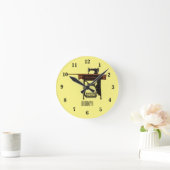 Afbeelding cartoon naaimachine ronde klok (Huis)