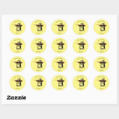 Afbeelding cartoon naaimachine ronde sticker (Vel)