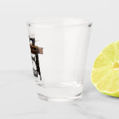 Afbeelding cartoon naaimachine shot glas (Rechts)