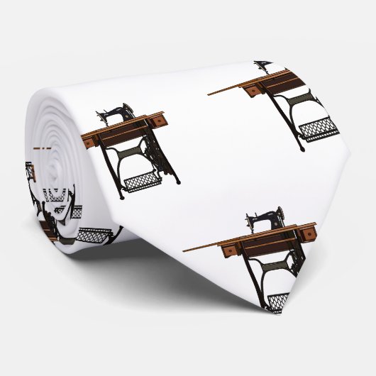 Afbeelding cartoon naaimachine stropdas (Opgerold)