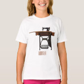 Afbeelding cartoon naaimachine t-shirt (Voorkant)