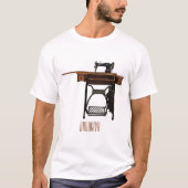 Afbeelding cartoon naaimachine t-shirt (Voorkant)