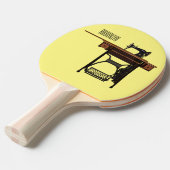 Afbeelding cartoon naaimachine tafeltennisbatje (Voorkant Gekanteld)