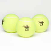 Afbeelding cartoon naaimachine tennisballen (Multi)