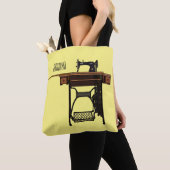 Afbeelding cartoon naaimachine tote bag (Dichtbij)