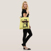 Afbeelding cartoon naaimachine tote bag (Op model)