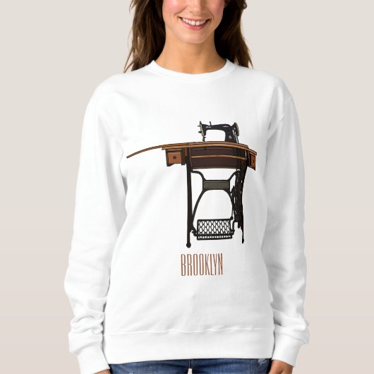Afbeelding cartoon naaimachine trui (Voorkant)