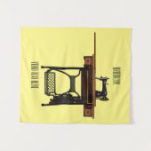 Afbeelding cartoon naaimachine wandkleed (Voorkant (horizontaal))