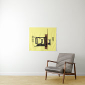 Afbeelding cartoon naaimachine wandkleed (In Situ (horizontaal))