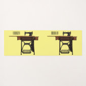 Afbeelding cartoon naaimachine yogamat (Achterkant (horizontaal))