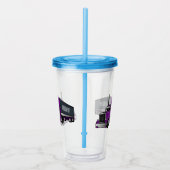 Afbeelding cartoon oplegger acryl drinkbeker (Rechts)