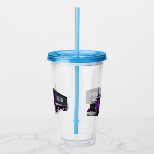 Afbeelding cartoon oplegger acryl drinkbeker (Rechts)