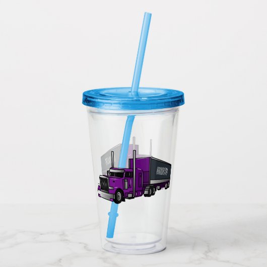 Afbeelding cartoon oplegger acryl drinkbeker (Achterkant)