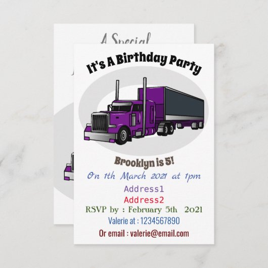 Afbeelding cartoon oplegger kaart (Voorkant / Achterkant)