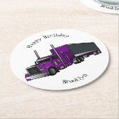 Afbeelding cartoon oplegger ronde kartonnen onderzetter (Gebogen)