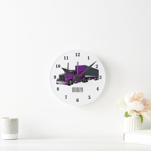 Afbeelding cartoon oplegger ronde klok (Huis)