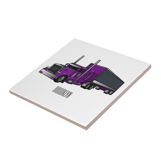 Afbeelding cartoon oplegger tegeltje (Zijkant)