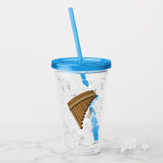 Afbeelding cartoon panpanningflut/panbuizen acryl drinkbeker (Voorkant ijs)
