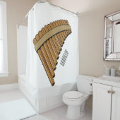 Afbeelding cartoon panpanningflut/panbuizen douchegordijn (In situ)