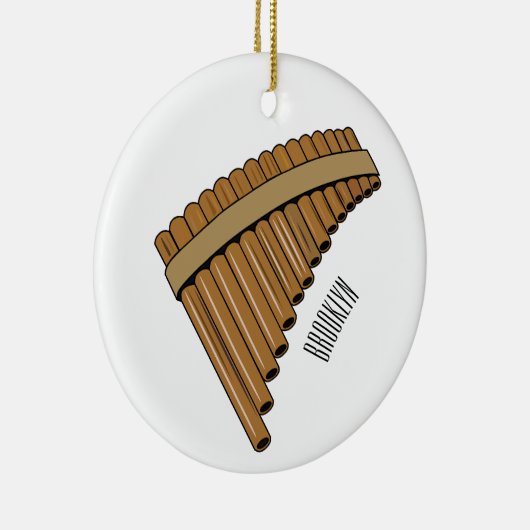 Afbeelding cartoon panpanningflut/panbuizen keramisch ornament (Rechts)