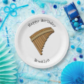 Afbeelding cartoon panpanningflut/panbuizen papieren bordje (Feest)