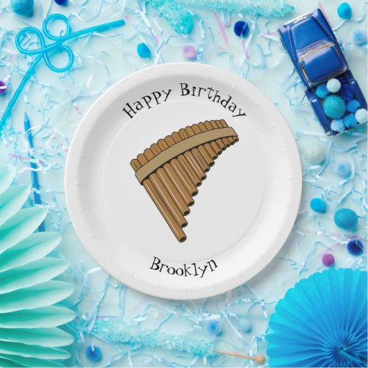 Afbeelding cartoon panpanningflut/panbuizen papieren bordje (Feest)