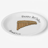 Afbeelding cartoon panpanningflut/panbuizen papieren bordje (Gekanteld)