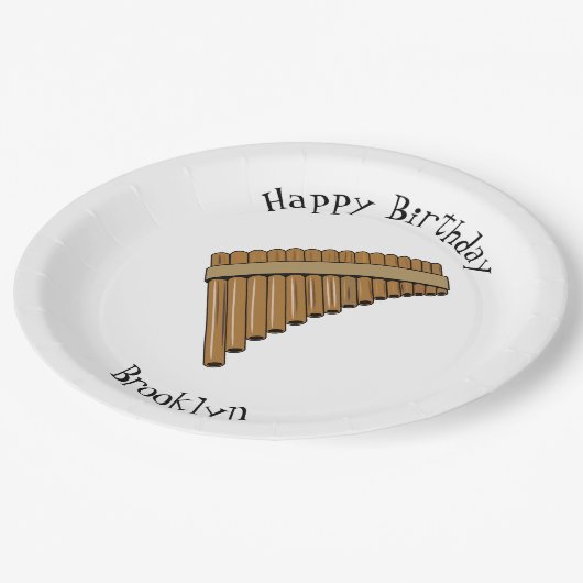 Afbeelding cartoon panpanningflut/panbuizen papieren bordje (Gekanteld)