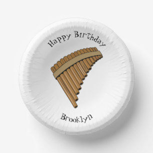 Afbeelding cartoon panpanningflut/panbuizen papieren kommen