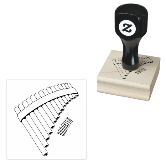 Afbeelding cartoon panpanningflut/panbuizen rubberstempel (Gestempeld)