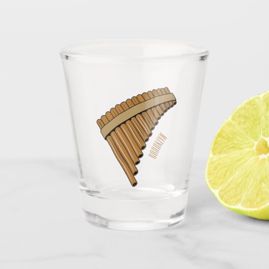 Afbeelding cartoon panpanningflut/panbuizen shot glas (Voorkant)