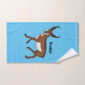 Afbeelding cartoon ronghorn antelope bad handdoek (Handdoek)