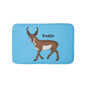 Afbeelding cartoon ronghorn antelope badmat