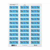 Afbeelding cartoon ronghorn antelope etiket (Full Sheet)