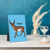 Afbeelding cartoon ronghorn antelope fotoplaat (Zijkant)