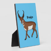 Afbeelding cartoon ronghorn antelope fotoplaat (Zijkant)