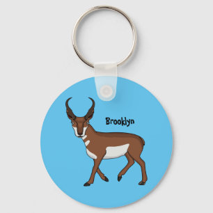 Afbeelding cartoon ronghorn antelope sleutelhanger
